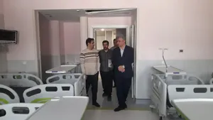 بازدید هیئت اعزامی سازمان خدمات درمانی نیروهای مسلح از بیمارستان جدید شهید دکتر قاضی در سنندج